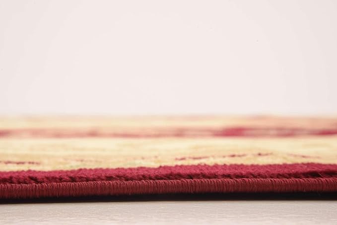 Unique Loom Versailles Collection Traditional Classic Floral Motif Area Rug (8' 0 x 11' 4 Rectangular, Burgundy/ Ivory)