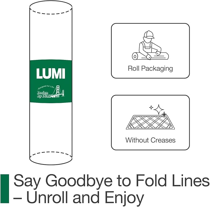 LUMI Inside Door Mat for Entry 30''x48'', Absorbent, Dirt Trapper, Low Profile Thin, Non Slip Mats with Rubber Backing, Ideal for Indoor, High Traffic, Garage, Entrance, Checkered Beige
