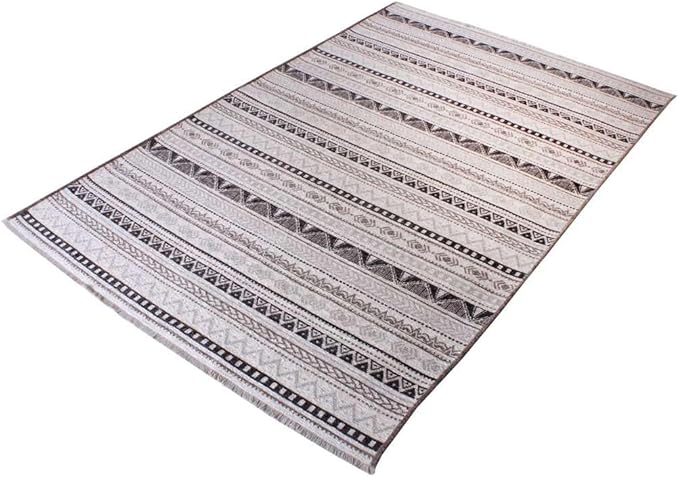 Alfa Rich 3x5 White Black Gray Washable Area Rugs for Living Room Bedroom Kitchen Decor Runner