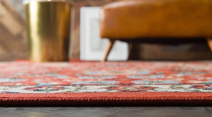 Unique Loom Espahan Collection Area Rug - Cape Cod (2' 2" x 3' 1" Rectangle, Terracotta/ Black)