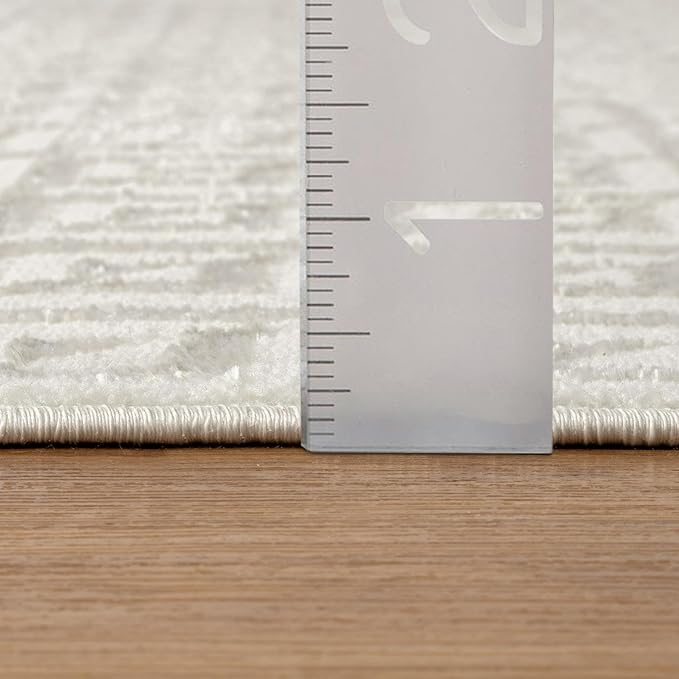 LUXE WEAVERS Geometric Greek Pattern Area Rug, Cream, 5'X7'
