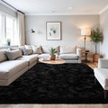 Beglad Shag Rugs for Living Room, Black Area Rugs 5x7 Feet Upgrade Anti-Skid Modern Minimalist Style Memory Foam Rugs for Bedroom, Indoor Carpet Suitable for Boys Teens Room Decor