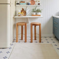 Revival Rugs Stripe 3'11"x6'1" Machine Washable Area Rug for Kitchen Bedroom - 100% Recycled Oeko-TEX Certified, Medium Pile, Beige, Cream