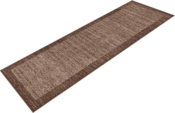 Rugs.com Angelica Collection Rug – 6 Ft Runner Light Brown Medium-Pile Rug Perfect for Hallways, Entryways