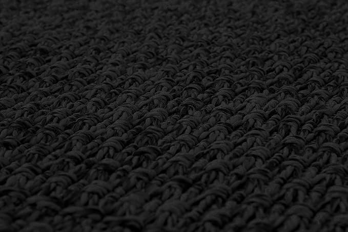 Easy Jute Rugs 6x9 Dark Gray Color Living Room Indoor Outdoor Area Rug for Farmhouse Patio and Kitchen Rug High Traffic Washable Easy to Clean Solid Boho Woven Design Outside Carpet (6 x 9)