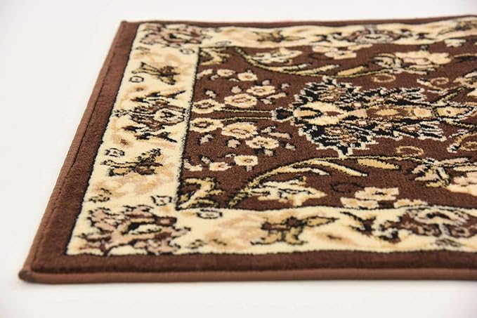 Unique Loom Sialk Hill Collection Area Rug - Washington (2' 2" x 8' 2" Runner Brown/Black)