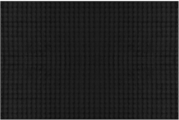 CAMILSON Modern Black Non Slip Door Mat Rug 2x3 Ultra Soft High Pile Entryway Rugs Non Skid Rubber Backing Durable & Easy to Clean Carpet for Kitchen Bathroom Indoor Use (2 x 3 Black)