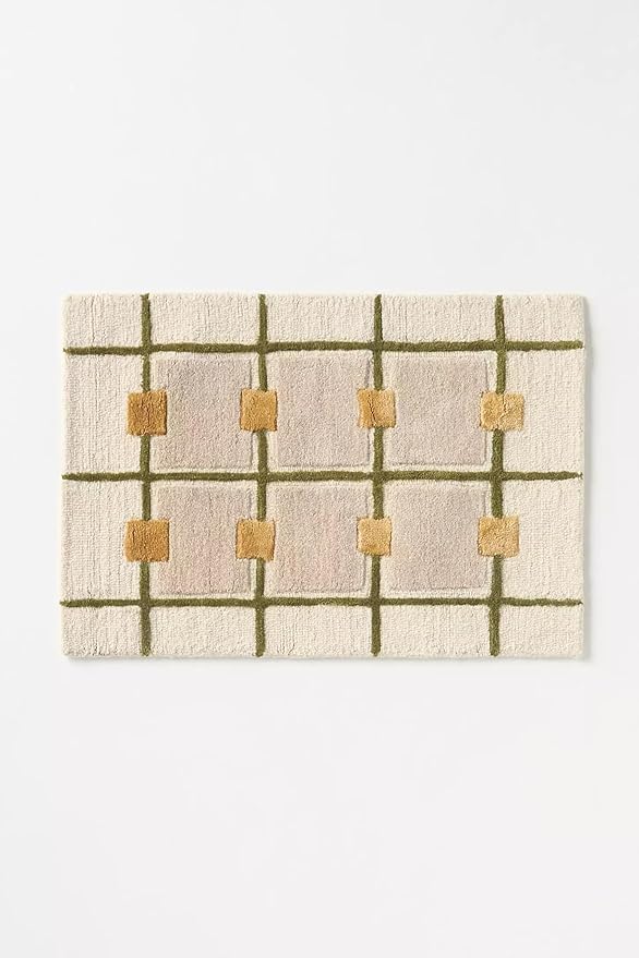 Greer Hand-Tufted Wool Rug - Elegant Taupe and Olive Geometric Pattern for Sophisticated Home Decor (2.5x11 Ft)