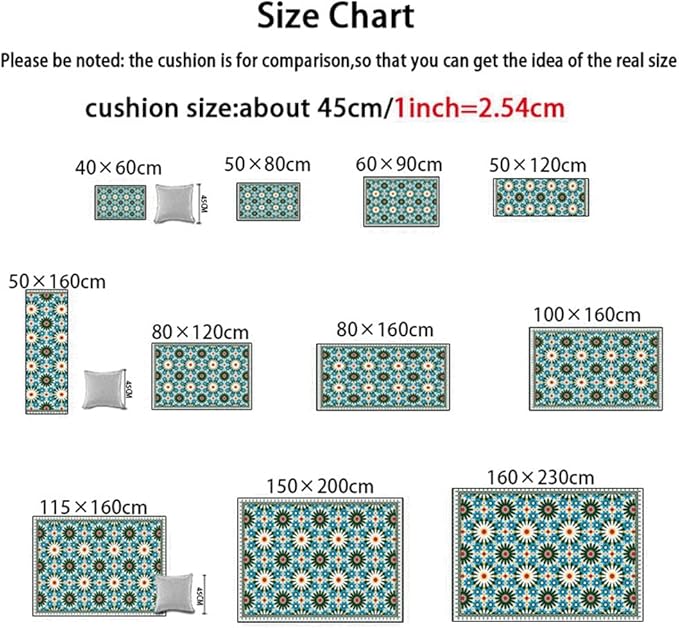Vintage Boho Area Rugs Multicolor Ethnic Style Geometric Splicing Carpets Bedroom Living Room Kitchen Floor Mats Indoor Outdoor Non-Shedding Runner Rug Home Décor Carpet 4' X 7'