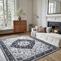 Area Rugs 4x6,Boho Vintage Oriental Washable Rugs,Collapsible Area Rug for Bedroom, Entryway, Kitchen, Bathroom