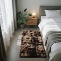 Soft Runner Rugs for Bedroom, Mottling Brown 3x7 Area Rugs Fluffy Rug Shaggy Area Rug Carpet, Bedside Rug for Living Room Bedroom Kids Room Home Decor