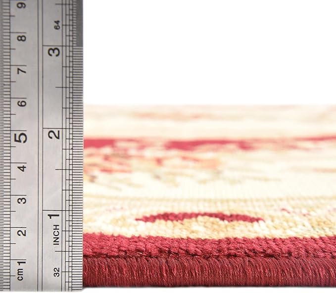 Rugs.com Chateau Collection Rug - 10' x 14' Red Medium Pile Rug