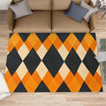 5x8 Geometric Kids Rug - Diamond Shape Pattern Dining Room Rug, Modern Minimalism Area Rugs Indoor Modern Rugs for Bedroom Hardwood Floors Teen Room