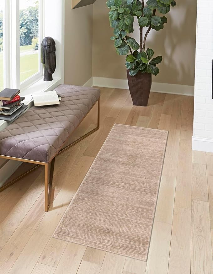 Unique Loom Finsbury Collection Area Rug - Kate (2' x 6' 1" Runner, Beige/ Ivory)