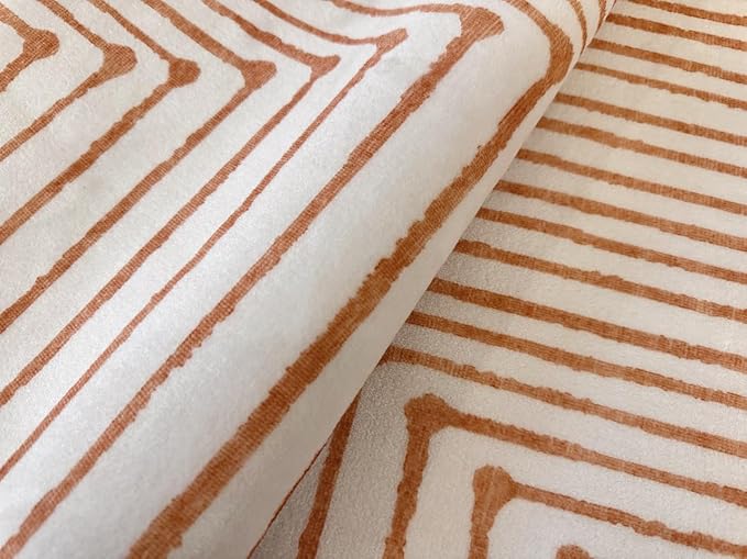 GLN Rugs Contemporary Collection - Machine Washable Area Rug, Contemporary Washable, Non Slip, Low Pile Chenille Rug, Living Room, Bedroom, Kitchen Rug (3' x 5' Orange Beige)