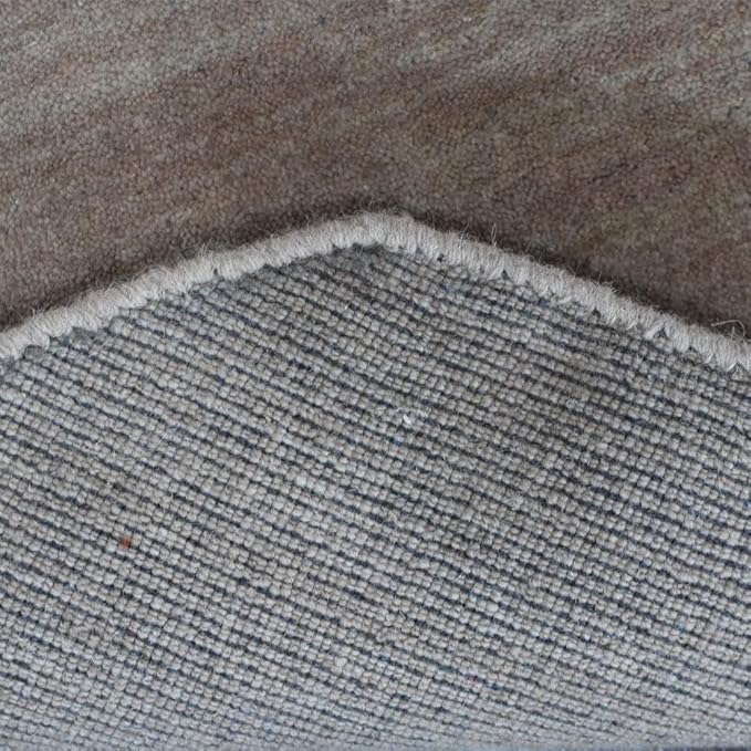 Hand Knotted Loom Wool ECO-Friendly Area Rugs - 8'x8', Octagon, Beige Color, Solid Plain Design, High Pile Thick Handmade Anti Skid Area Rugs for Living Room, Bed Room (L00111)