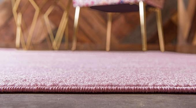 Unique Loom Trellis Frieze Collection Area Rug - Geometric (4' 1" Round, Light Pink/ Ivory)