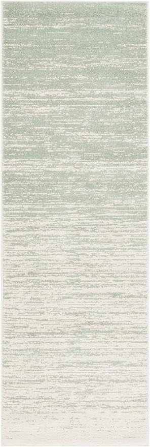SAFAVIEH Adirondack Collection Runner Rug - 2'6" x 14' Runner, Sage & Ivory, Modern Ombre Design, Non Shedding & Easy to Clean, Ideal for Hallway, Foyer, Kitchen, Entryway, Bedroom (ADR113X)