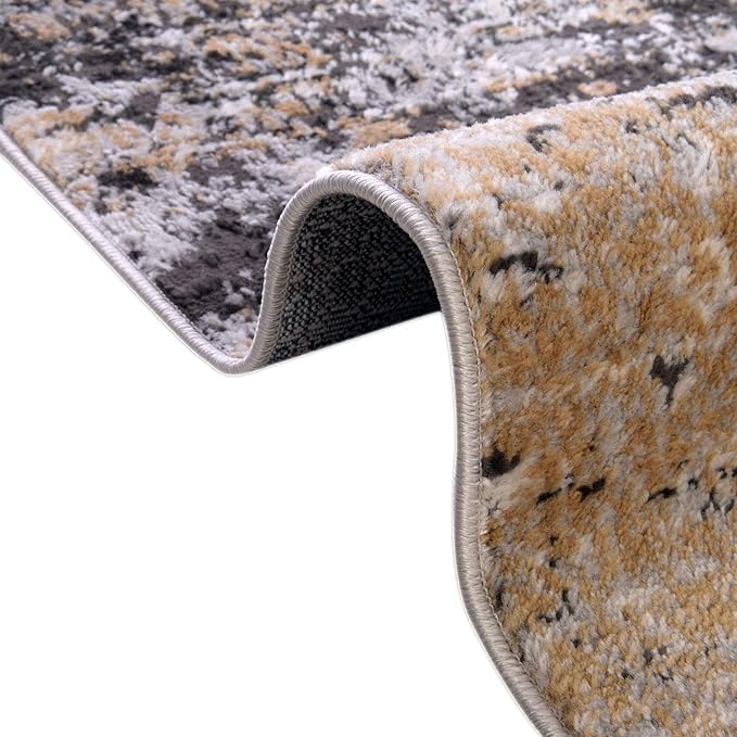 Rugs.com Leipzig Collection Area Rug – 8X11 Beige Low-Pile Rug Perfect for Living Rooms, Large Dining Rooms, Open Floorplans