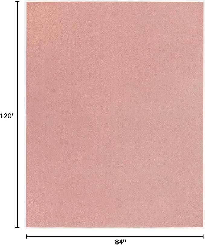 Nourison Home Nourison Essentials Pink 7' x 10' Area Rug - Easy Clean, Non Shedding, Bed Room, Living Room, Dining Room, Kitchen (7' x 10')