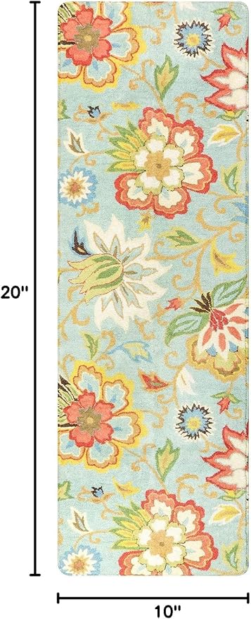 Lahome Collection Floral 2'x6' Non Slip Vintage Hallway Runner, Laundry Throw and Mats for Laundry Room, Washable Kitchen Floor Bathroom Hallway Entryway Area Rugs