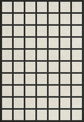 Handmade Wool Area Rug & Runner | Modern Grid Pattern Carpet for Living Room, Bedroom, Hallway & Home Décor | Multiple