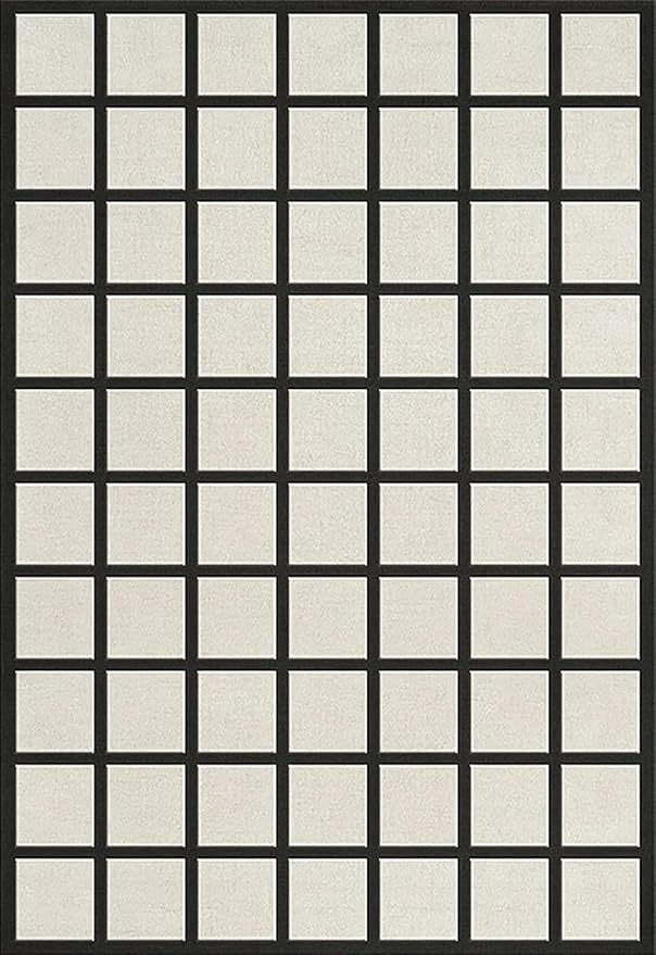 Handmade Wool Area Rug & Runner | Modern Grid Pattern Carpet for Living Room, Bedroom, Hallway & Home Décor | Multiple