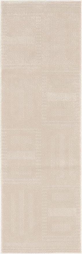Nourison Home Nordic Taupe 2' x 6' Area Rug - Easy Clean, Non Shedding, Bed Room, Living Room, Dining Room, Kitchen (6' Runner)