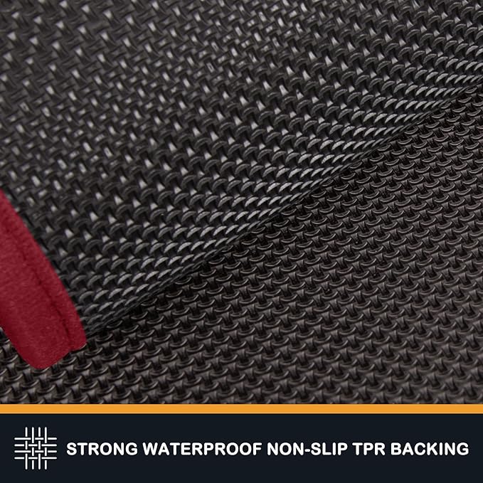 PURRUGS Dirt Trapping Door Mat 31.5" x 47", Non-Slip Machine Washable Entry Rug, Shoe Scraper, Dog Doormat, Super Absorbent Welcome Mat for Front & Back Door, Muddy Shoes & Paws, Burgundy Red
