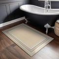 Beverly Rug Non Slip Area Rugs 2x3 Modern Bordered Non Skid Rubber Backing Soft Entryway Rug for Living Dining Room Easy to Clean Non Shedding Kitchen Bedroom Indoor Carpet 2 x 3 Beige