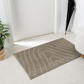 LUXE WEAVERS Modern Geometric Wave Taupe 2x3 Area Rug