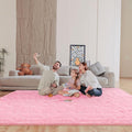8x10 Area Rugs for Living Room, Fluffy Large Pink Rugs for Bedroom, Soft Shag Fuzzy Non-Slip Carpet for Kids Boys and Girls Nursery Room Dorm Indoor Home Decor (Pink, 8ft x 10ft)