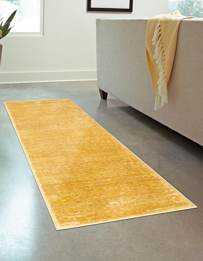 Unique Loom Finsbury Collection Area Rug - Kate (2' 7" x 12' Runner, Yellow)