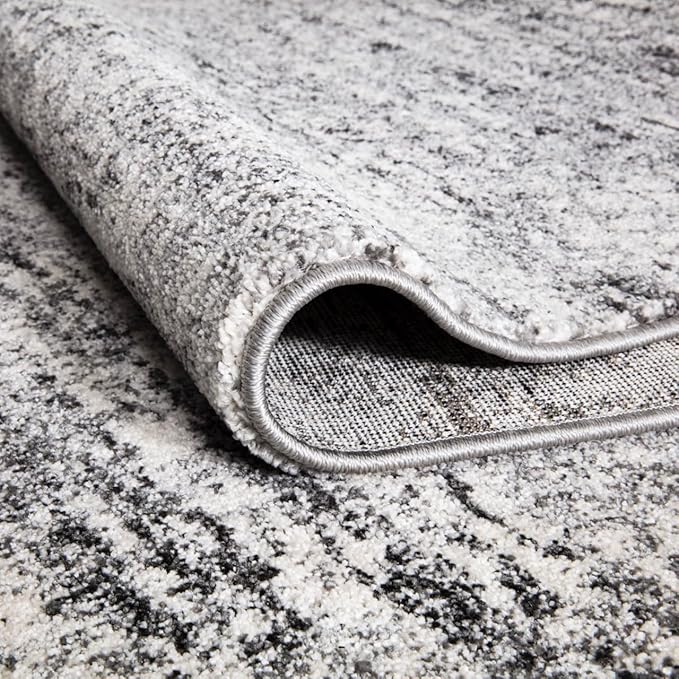 Keen Home Design Area Rugs - Non-Shedding, Thick Pile Abstract Rugs for Kitchen, Living Room, Bedroom, Dining Room, Entryway (Abstract Cream/Grey, 5'3'' x 7'7'')