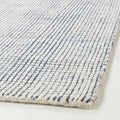 Hand-Tufted 100% Wool Pile Area Rug – Geometric Textured Grid Check Pattern – Thick and Durable Floor Carpet for Bedroom, Living Room, Kids Room, and Dining Area (Indigo Blue, 10' Round)