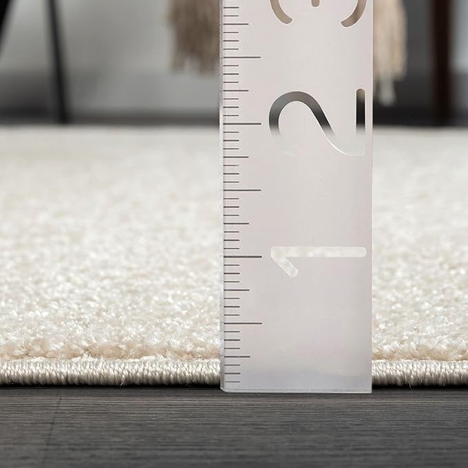 Abani Nuevo Collection Area Rug - Transitional Beige/Cream Design -9' x 12' - Easy to Clean - Durable for Kids and Pets - Non-Shedding - Medium Pile - Soft Feel - for Living Room, Bedroom & Office