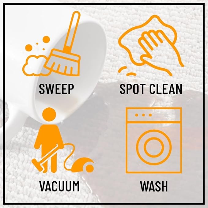 Checkered Area Rugs, 4x6ft, Black and White Check with Fall Leaves Pumpkin Autumn Harvest Carpet, Entrance Rubber Non Slip Breathable Fall Rug for Dining Room Laundry