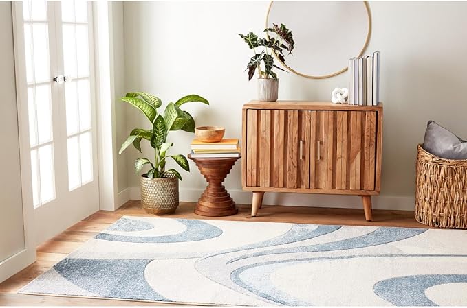 Home Dynamix Tribeca Slade Modern Area Rug, Abstract Blue 7'10"x10'6"