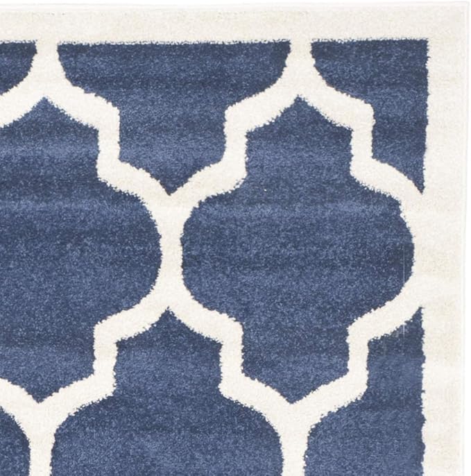 SAFAVIEH Area Rug 4x6 - Adirondack Collection - Cream & Purple, Modern Ombre Design, Non Shedding & Easy to Clean, Ideal for Living Room, Bedroom, Office, Dining Space (ADR113L)