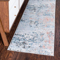 Rugs.com Leipzig Collection Runner Rug – 6 Ft Runner Multi Low-Pile Rug Perfect for Hallways, Entryways