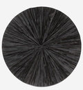 Faux Cowhide Round Area Rug | Non-Slip Leather Floor Carpet for Living Room, Bedroom, and Home Décor | Modern Stylish Accent Rug(Black_4x4)