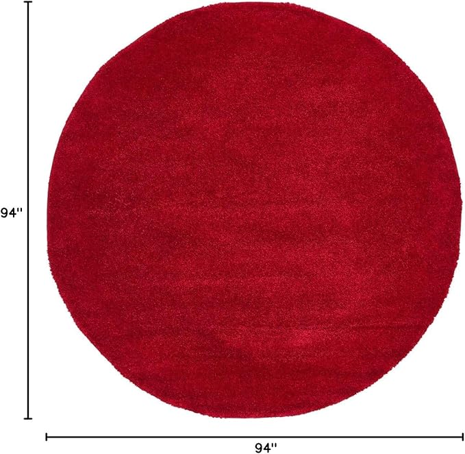 Unique Loom Solo Collection Area Rug - Calabasas (7' 10" Round, Red)