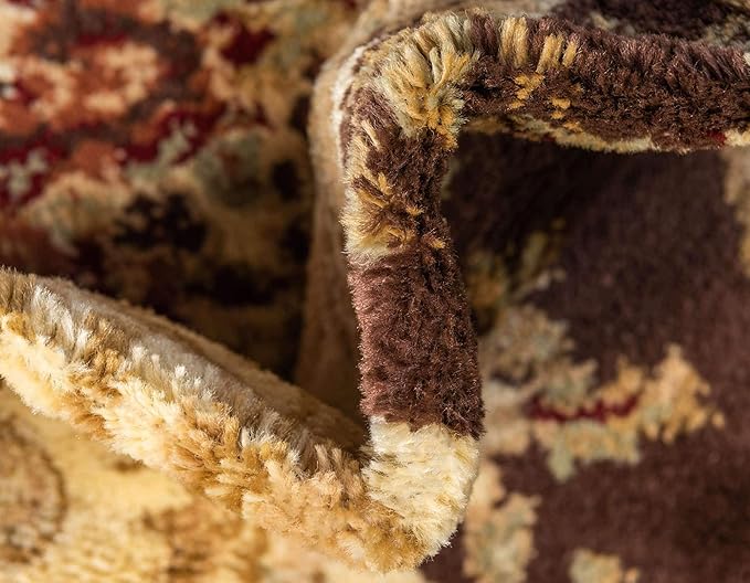 Unique Loom Versailles Collection Area Rug - Henry (6' 1" Square Brown/Cream)