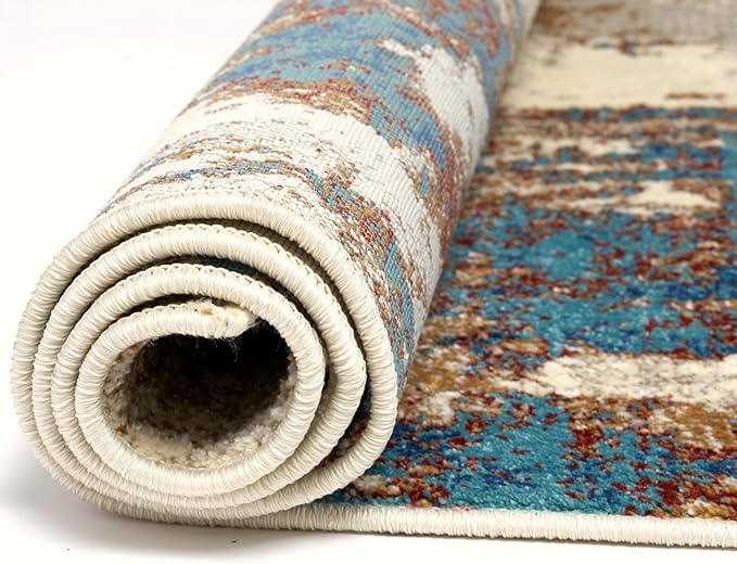 LUXE WEAVERS Lagos Collection Passion 2x7 Abstract Area Rug