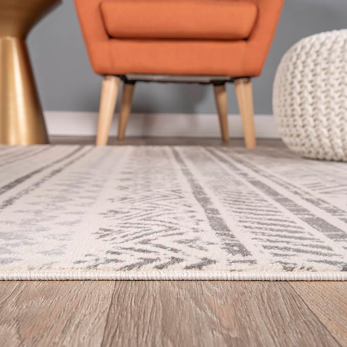 Rugshop Geometric Boho Perfect for high Traffic Areas of Your Living Room,Bedroom,Home Office,Kitchen Runner Rug 2'7" x 6' Gray