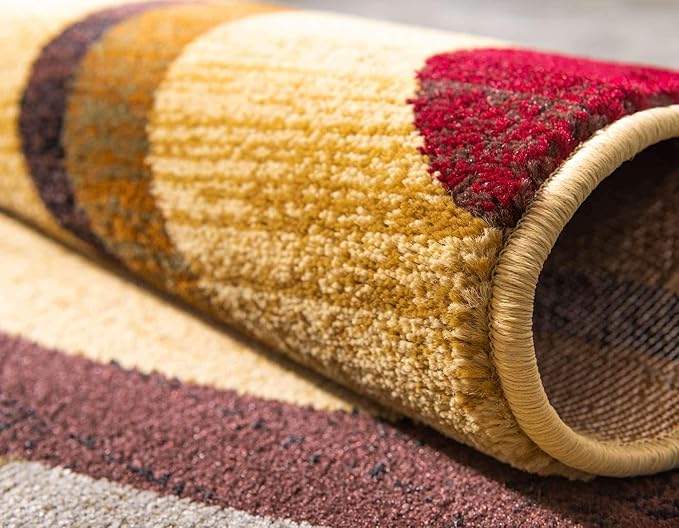Unique Loom Barista Collection Area Rug - Kona (4' 1" x 6' 1" Rectangle, Beige/ Black)