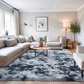 Beglad Shag Rugs for Living Room, Area Rugs 5x7 Feet Upgrade Anti-Skid Modern Minimalist Style Memory Foam Rugs for Bedroom, Indoor Carpet Suitable for Boys Room Decor, Tie-Dyed Dark Blue