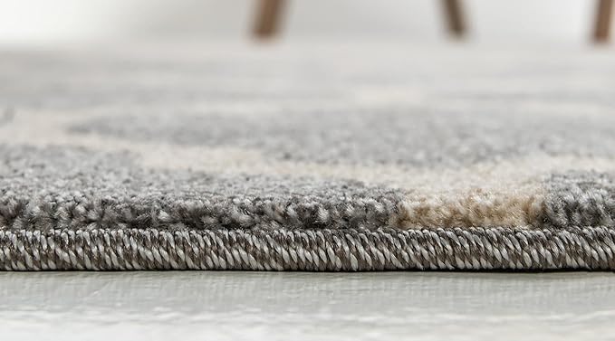 Rugs.com Lattice Collection Rug – 5' x 8' Light Gray Medium Rug Perfect for Bedrooms, Dining Rooms, Living Rooms