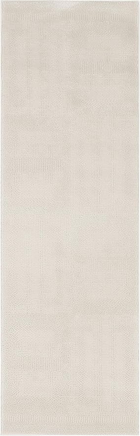 Nourison Home Nordic Ivory 2' x 6' Area Rug - Easy Clean, Non Shedding, Bed Room, Living Room, Dining Room, Kitchen (6' Runner)