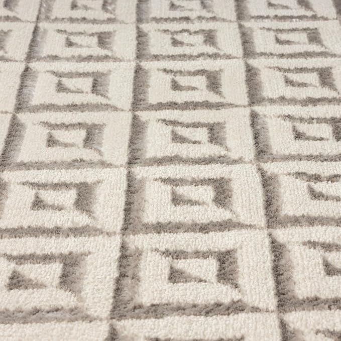 LUXE WEAVERS Geometric Greek Pattern Area Rug, Gray, 8'X10'